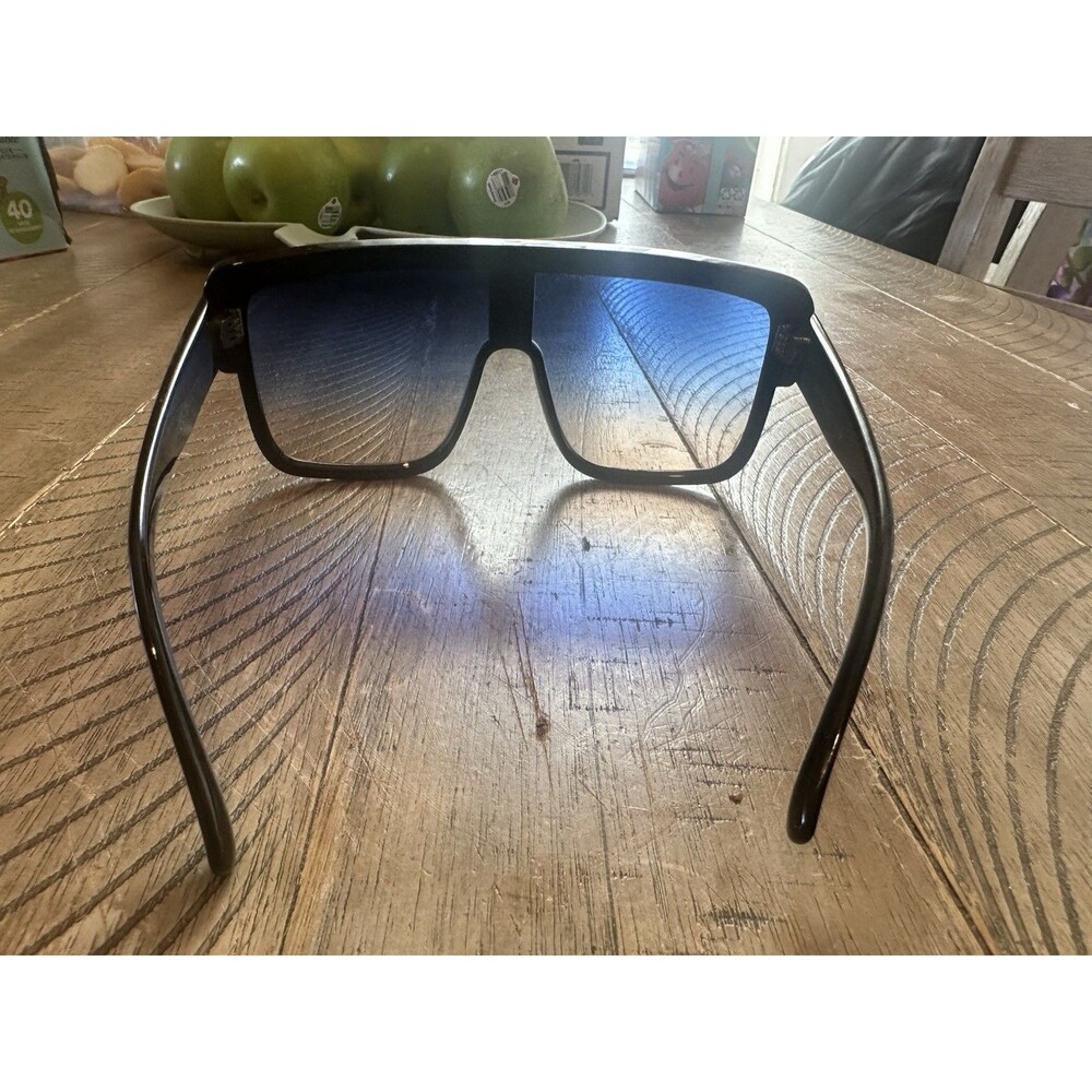 oversized sunglasses women Square Frame Blue Brown - Picture 5 of 5